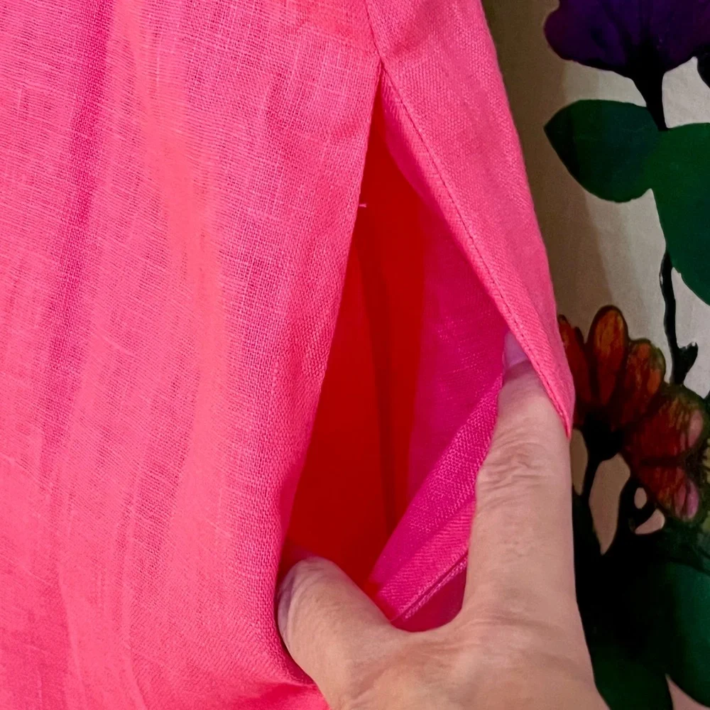 🌺🎉HP🎉🌺 NWT Staud Allori Mini Dress Coral Paradise/Pearl Pink - Picture 15 of 16